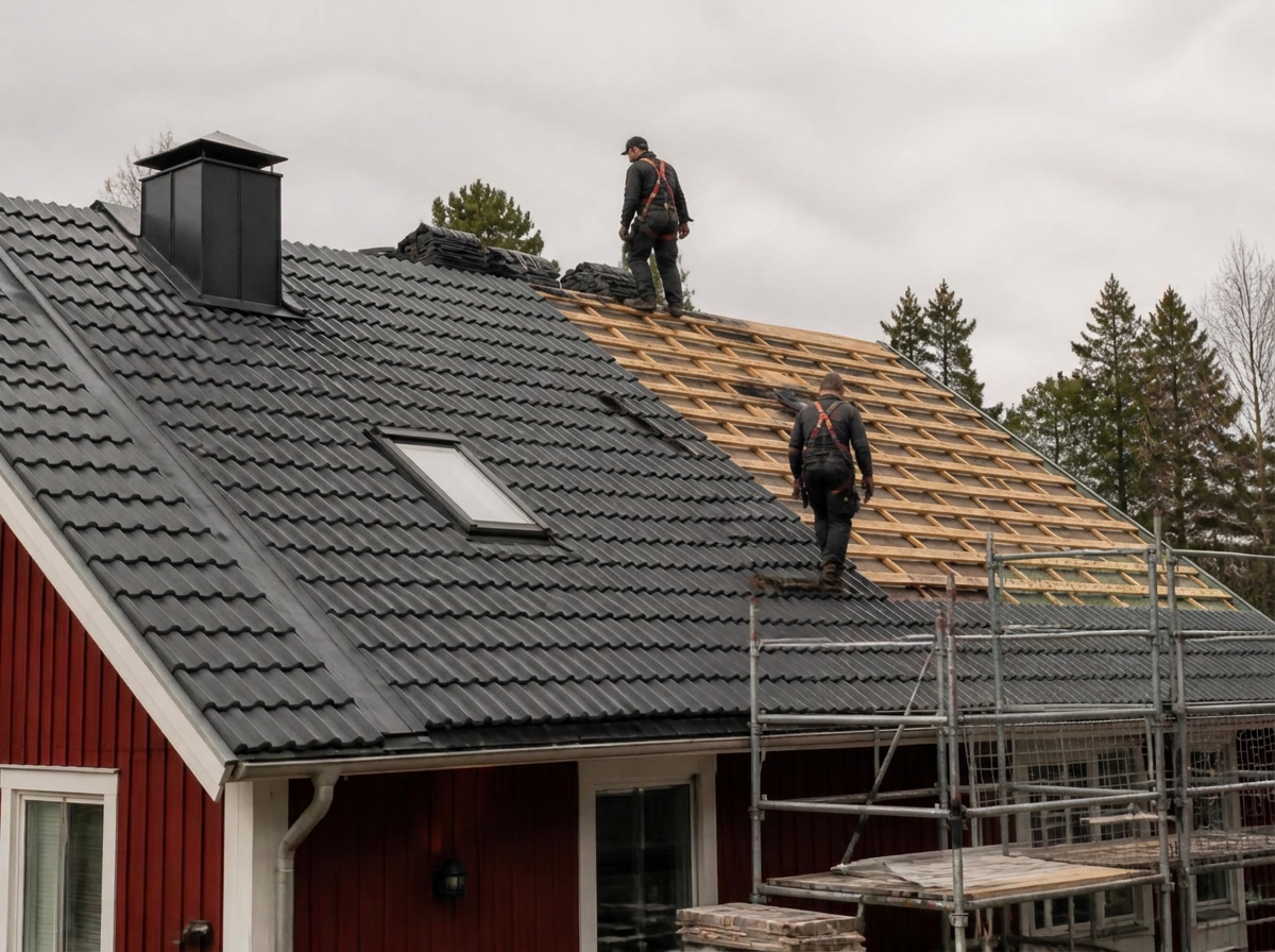Takbyte i Tranås med fast pris